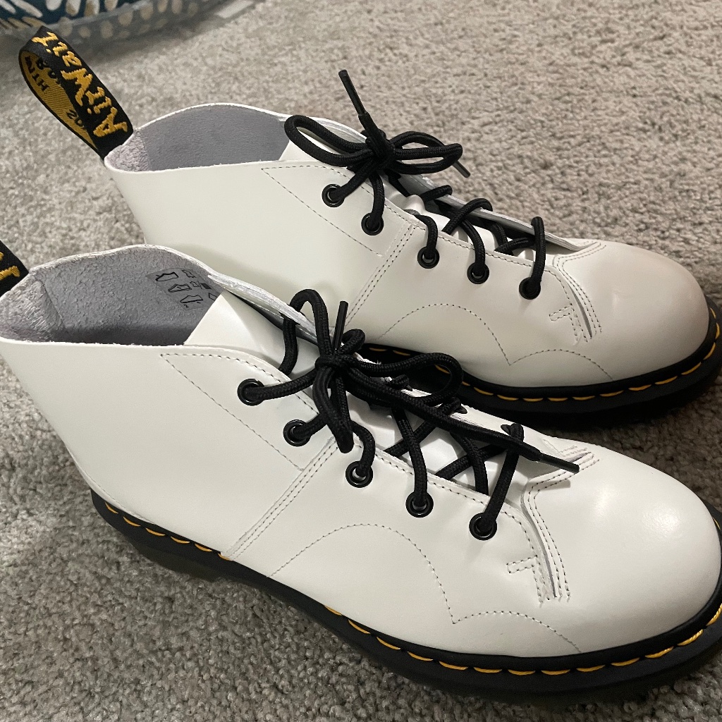 Brand New White Dr Martens Church Monkey Boots